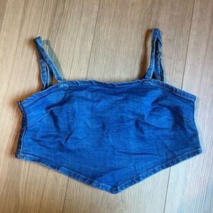 Show Me Your Mumu Handkerchief Denim Top